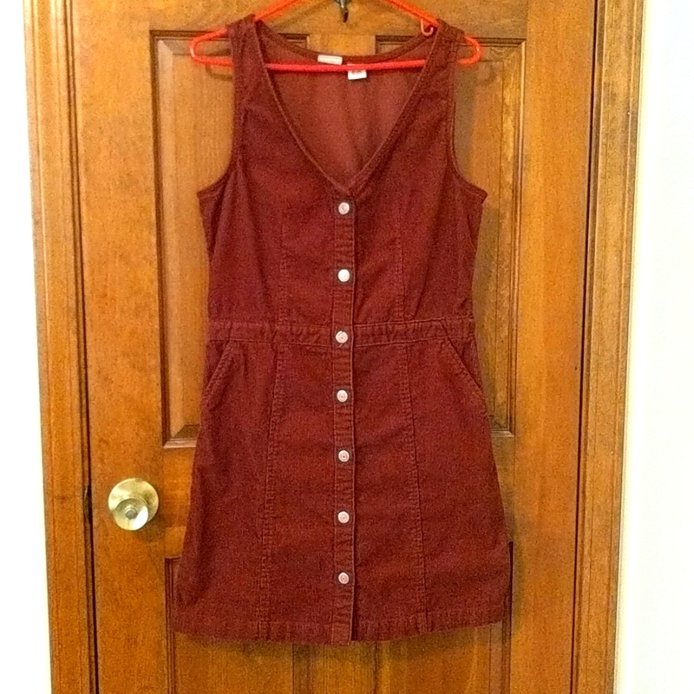 Levi's Rust Corduroy Jumper Dress